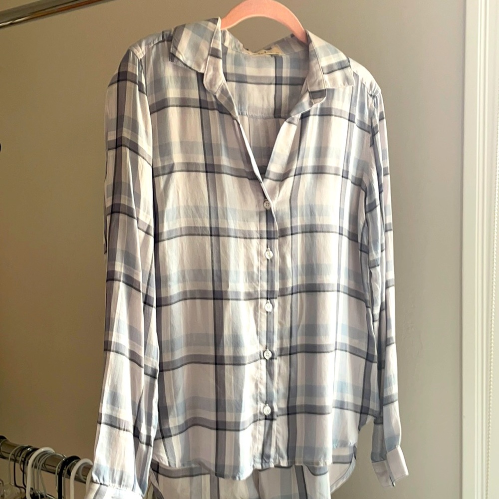 Bella Dahl plaid blouse
